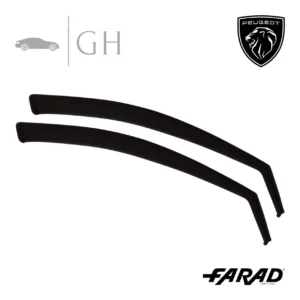 FARAD - SET 2 DEFLETTORI ARIA ANTIVENTO / ANTIPIOGGIA FUME' PEUGEOT 208 2022 - 1-12.737