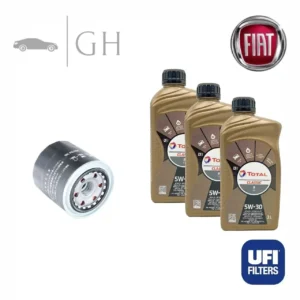 UFI - KIT TAGLIANDO FILTRO OLIO + 3 LT OLIO 5W30 FIAT PANDA 1.0 HYBRID 69CV