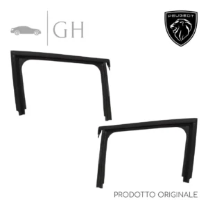 COPPIA GUARNIZIONI GUIDE SCORRIMENTO VETRO PORTA POST SX / DX PEUGEOT 2008