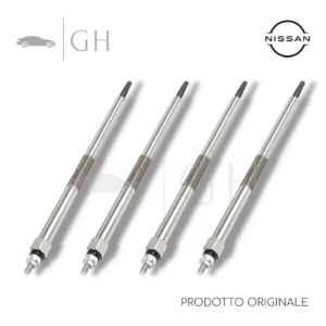 ORIGINALE - KIT 4 CANDELETTE PRERISCALDAMENTO ACCENSIONE NISSAN X-TRAIL 2.2 DCI